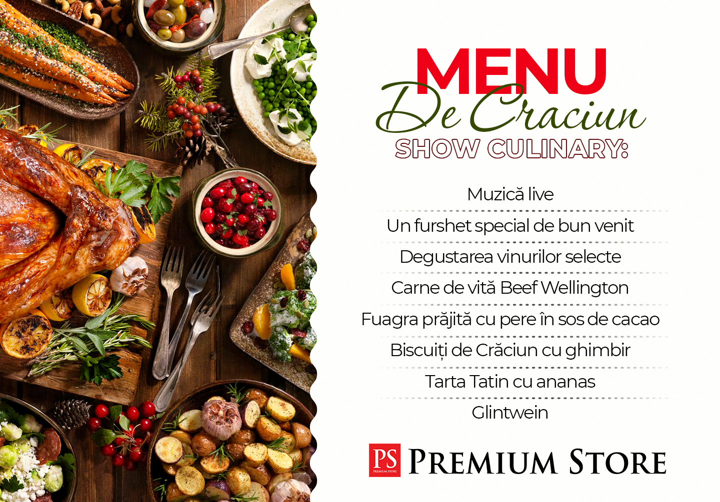Cina de Crăciun Stephane Vaittinadane Premium Store menu